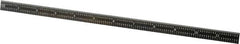 PEC Tools - 12" Long, 1/100, 1/64, 1/32, 1/10" Graduation, Flexible Steel Rule - 5R Graduation Style, 1/2" Wide, Black, Black Chrome Finish - Americas Industrial Supply