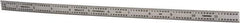 PEC Tools - 12" Long, 1/100, 1/64, 1/50, 1/32" Graduation, Flexible Steel Rule - 16R Graduation Style, 1/2" Wide, Silver, Satin Chrome Finish - Americas Industrial Supply