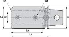 Kennametal - 5/8" Bore Diam, 1.58" Body Diam x 2.559" Body Length, Boring Bar Holder & Adapter - 2.17" Bore Depth, Internal & External Coolant - Exact Industrial Supply