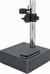 Value Collection - Granite, Rectangular Base, Comparator Gage Stand - 10" High, 6" Base Length x 6" Base Width x 2" Base Height - Americas Industrial Supply