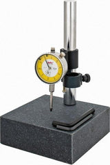 Value Collection - Granite, Rectangular Base, Comparator Gage Stand - 10" High, 6" Base Length x 6" Base Width x 2" Base Height - Americas Industrial Supply
