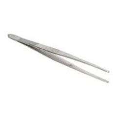 Value Collection - 7" OAL Stainless Steel Assembly Tweezers - Blunt, Serrated Points - Americas Industrial Supply