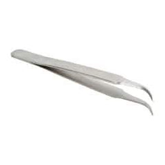 Value Collection - 4-1/4" OAL Stainless Steel Assembly Tweezers - Sharp Bent Points - Americas Industrial Supply