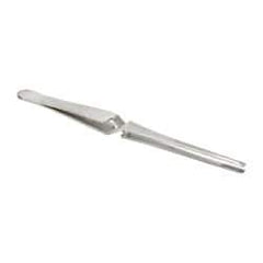 Value Collection - 6-1/2" OAL Stainless Steel Assembly Tweezers - Self-Closing, Blunt Serrated Points - Americas Industrial Supply