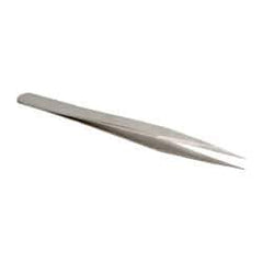 Value Collection - 4-3/4" OAL 3-SS Precision Tweezers - Very Fine - Americas Industrial Supply