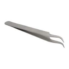 Value Collection - 4-1/2" OAL 7-SS Precision Tweezers - Curved Fine Point - Americas Industrial Supply