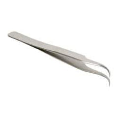 Erem - 4-3/8" OAL 7-SA Precision Tweezers - Curved Precision Tip - Americas Industrial Supply