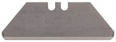 Stanley - 5 Piece Carbon Steel Utility Knife Blade - 1-7/8" OAL, 0.024" Blade Thickness - Americas Industrial Supply