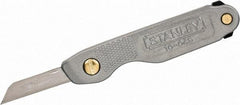 Stanley - 4-1/4" OAL, Straight Pocket Knife - 1 Blade - Americas Industrial Supply