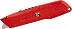 Stanley - Retractable Utility Knife - Orange Handle, 1 Blade Included - Americas Industrial Supply