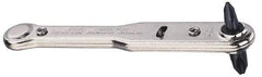 General - #1, #2 Phillips Point, Ratcheting Offset Phillips Screwdriver - 3-7/8" OAL - Americas Industrial Supply