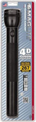 Mag-Lite - Krypton Bulb, 98 Lumens, Industrial/Tactical Flashlight - Black Aluminum Body, 4 D Batteries Not Included - Americas Industrial Supply