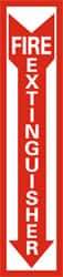 NMC - Fire Extinguisher, Plastic Fire Sign - 4" Wide x 18" High - Americas Industrial Supply