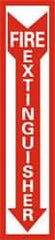 NMC - Fire Extinguisher, Plastic Fire Sign - 4" Wide x 18" High - Americas Industrial Supply