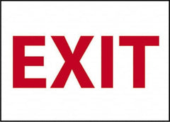 NMC - Exit, Pressure Sensitive Vinyl Exit Sign - 14" Wide x 10" High - Americas Industrial Supply