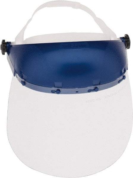 Sellstrom - Gray Pinlock Adjustment, Face Shield & Headgear Set - 12" Wide x 8" High x 0.04" Thick, Uncoated, Clear Window - Americas Industrial Supply