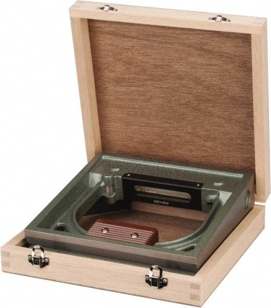 Value Collection - 8" Long, 0.0005" Graduation Sensitivity per 10", 2 Vials, Square Inspection Block Level - Cast Iron, 0.0001" Base Flatness, 1-9/16" Wide x 8" High - Americas Industrial Supply