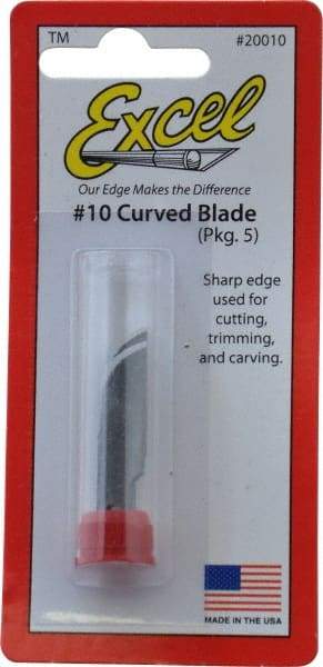 Excel - 5 Piece Steel Hobby Blade - 1-7/16" OAL - Americas Industrial Supply