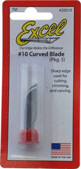 Excel - 5 Piece Steel Hobby Blade - 1-7/16" OAL - Americas Industrial Supply