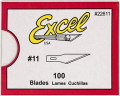 Excel - 100 Piece Steel Hobby Blade - 1-9/16" OAL - Americas Industrial Supply