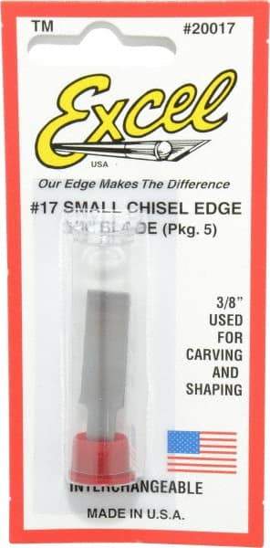 Excel - 5 Piece Steel Hobby Blade - 1-1/2" OAL - Americas Industrial Supply