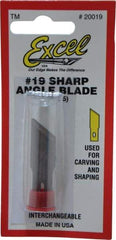 Excel - 5 Piece Steel Hobby Blade - 1-5/8" OAL - Americas Industrial Supply