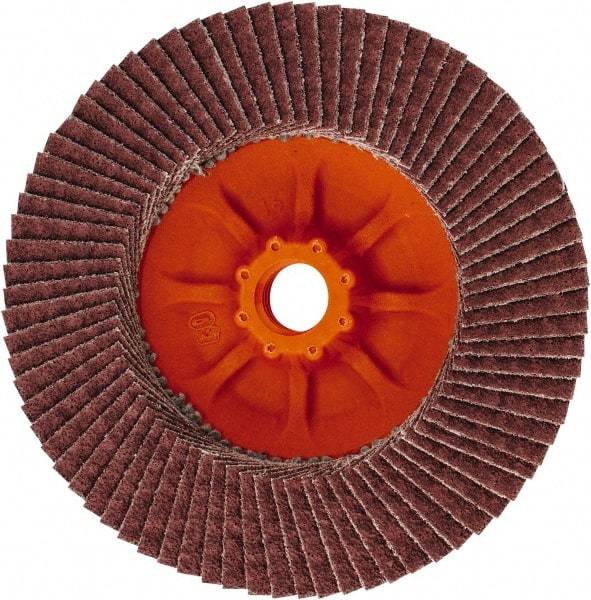 WALTER Surface Technologies - 40 Grit, 4-1/2" Disc Diam, 5/8-11 Center Hole, Zirconia Alumina Flap Disc - 13,300 Max RPM, Plastic Backing, Arbor Attaching System, Coated - Americas Industrial Supply