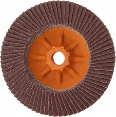 WALTER Surface Technologies - 60 Grit, 4-1/2" Disc Diam, 5/8-11 Center Hole, Zirconia Alumina Flap Disc - 13,300 Max RPM, Plastic Backing, Arbor Attaching System, Coated - Americas Industrial Supply
