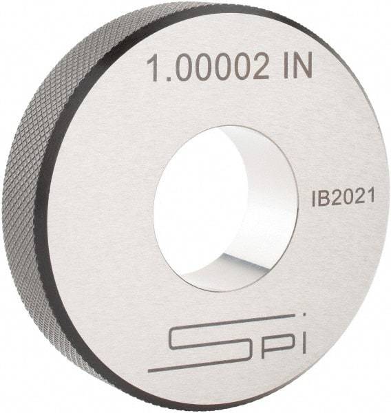 SPI - 1" Inside x 2-1/2" Outside Diameter, 0.63" Thick, Setting Ring - Accurate to 0.0001", Silver - Americas Industrial Supply