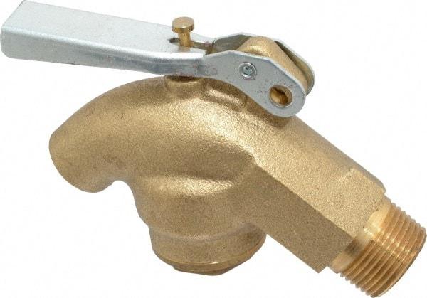 Value Collection - 3/4" NPT Brass Rigid Drum Faucet - Internal Arrester, Self Closing - Americas Industrial Supply