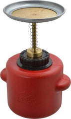 Eagle - 1 Quart Capacity, 9-3/4 Inch High x 5-1/4 Inch Diameter, Polyethylene Plunger Can - 5-1/4 Inch Dasher Diameter, Red, Approval Listing/Regulation FM - Americas Industrial Supply