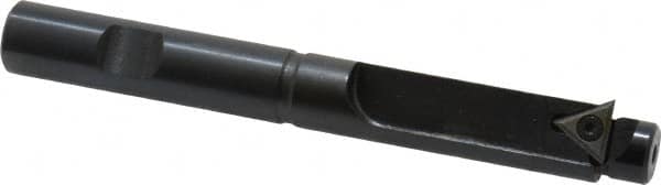 APT - 19/32 Inch Diameter, Solid Pilot, Straight 1/2 Inch Shank Diameter, 1 Insert, Indexable Counterbore - 4-3/8 Inch Overall Length, TPGH 215 Insert - Americas Industrial Supply