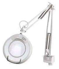 Value Collection - 38 Inch, Swing Arm, Clamp on, Fluorescent, White, Magnifying Task Light - 22 Watt, 1.75x Magnification, 5 Inch Wide, 5 Inch Long - Americas Industrial Supply