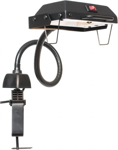 Electrix - 27 Inch, Gooseneck, Clamp on, Halogen, Black, General Purpose Task Light - 100 Watt, Nonmagnifying - Americas Industrial Supply