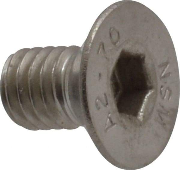 Value Collection - M6x1.00 Metric Coarse Hex Socket Drive, 90° Flat Screw - Grade 18-8 & Austenitic A2 Stainless Steel, Black Oxide Finish, Fully Threaded, 10mm OAL - Americas Industrial Supply