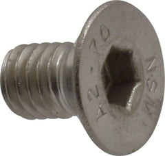 Value Collection - M6x1.00 Metric Coarse Hex Socket Drive, 90° Flat Screw - Grade 18-8 & Austenitic A2 Stainless Steel, Black Oxide Finish, Fully Threaded, 10mm OAL - Americas Industrial Supply