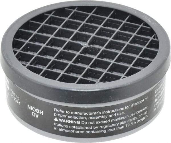 North - Black Cartridge - Series 7700, Protects Against Organic Vapor - Americas Industrial Supply