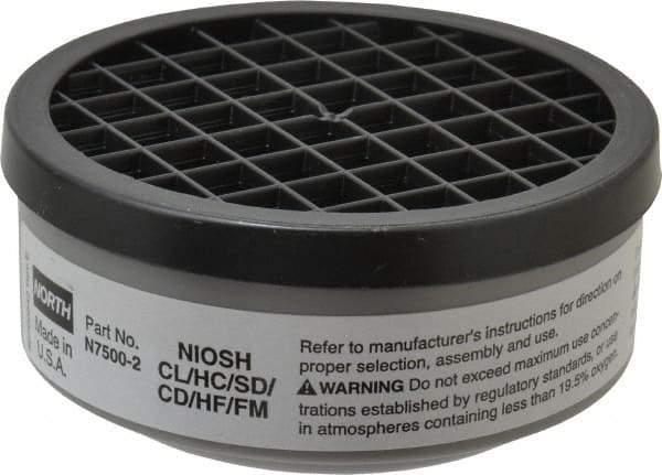 North - White Cartridge - Series 7700, Protects Against Acid Gas - Americas Industrial Supply