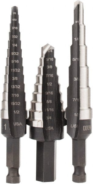 Irwin - 1/8 to 3/4", High Speed Steel Drill Bit Set - Americas Industrial Supply