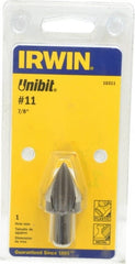 Irwin - 1 Hole Size, 7/8" Hole Diam High Speed Steel Standard Point Step Drill Bit - Americas Industrial Supply
