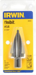 Irwin - 1 Hole Size, 1-7/32" Hole Diam High Speed Steel Standard Point Step Drill Bit - Americas Industrial Supply