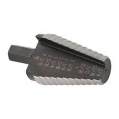Irwin - 10 Hole Sizes, 13/16 to 1-3/8" Hole Diam High Speed Steel Standard Point Step Drill Bit - Americas Industrial Supply