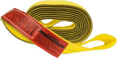 Lift-All - 12' Long x 2" Wide, 9,600 Lb Vertical Capacity, 2 Ply, Polyester Web Sling - 7,700 Lb Choker Capacity, Yellow - Americas Industrial Supply