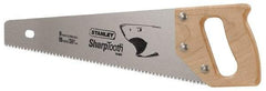 Stanley - 15" Blade Handsaw - Hardwood Handle - Americas Industrial Supply