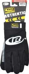 Ringers Gloves - Size M (9) Synthetic Leather General Protection Work Gloves - For Mechanic's & Lifting, Uncoated, Hook & Loop Cuff, Full Fingered, Black, Paired - Americas Industrial Supply
