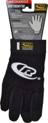 Ringers Gloves - Size 2XL (12) Synthetic Leather General Protection Work Gloves - For Mechanic's & Lifting, Uncoated, Hook & Loop Cuff, Full Fingered, Black, Paired - Americas Industrial Supply