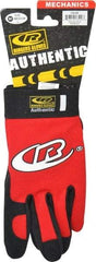 Ringers Gloves - Size M (9) Synthetic Leather General Protection Work Gloves - For Mechanic's & Lifting, Uncoated, Hook & Loop Cuff, Full Fingered, Red, Paired - Americas Industrial Supply