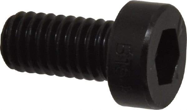 Holo-Krome - M6x1.00 Metric Coarse Hex Socket Drive, Low Socket Cap Screw - Grade 10.9 Alloy Steel, Black Oxide Finish, Fully Threaded, 12mm Length Under Head - Americas Industrial Supply