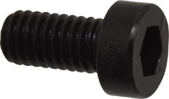 Holo-Krome - M6x1.00 Metric Coarse Hex Socket Drive, Low Socket Cap Screw - Grade 10.9 Alloy Steel, Black Oxide Finish, Fully Threaded, 12mm Length Under Head - Americas Industrial Supply