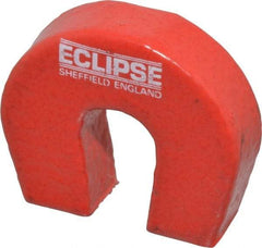 Eclipse - 19/64" Overall Width, 1-1/8" Deep, 1" High, 2-3/4 Lb Average Pull Force, Alnico Horseshoe Magnet - 550°C Operating Temprature, 1/4" Gap Width, 7/16" Pole Width, Grade 5 Alnico - Americas Industrial Supply